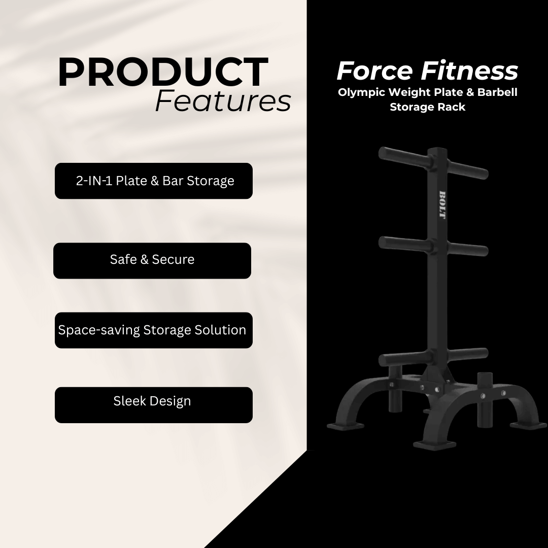 Olympic Weight Plate & Barbell Storage Rack