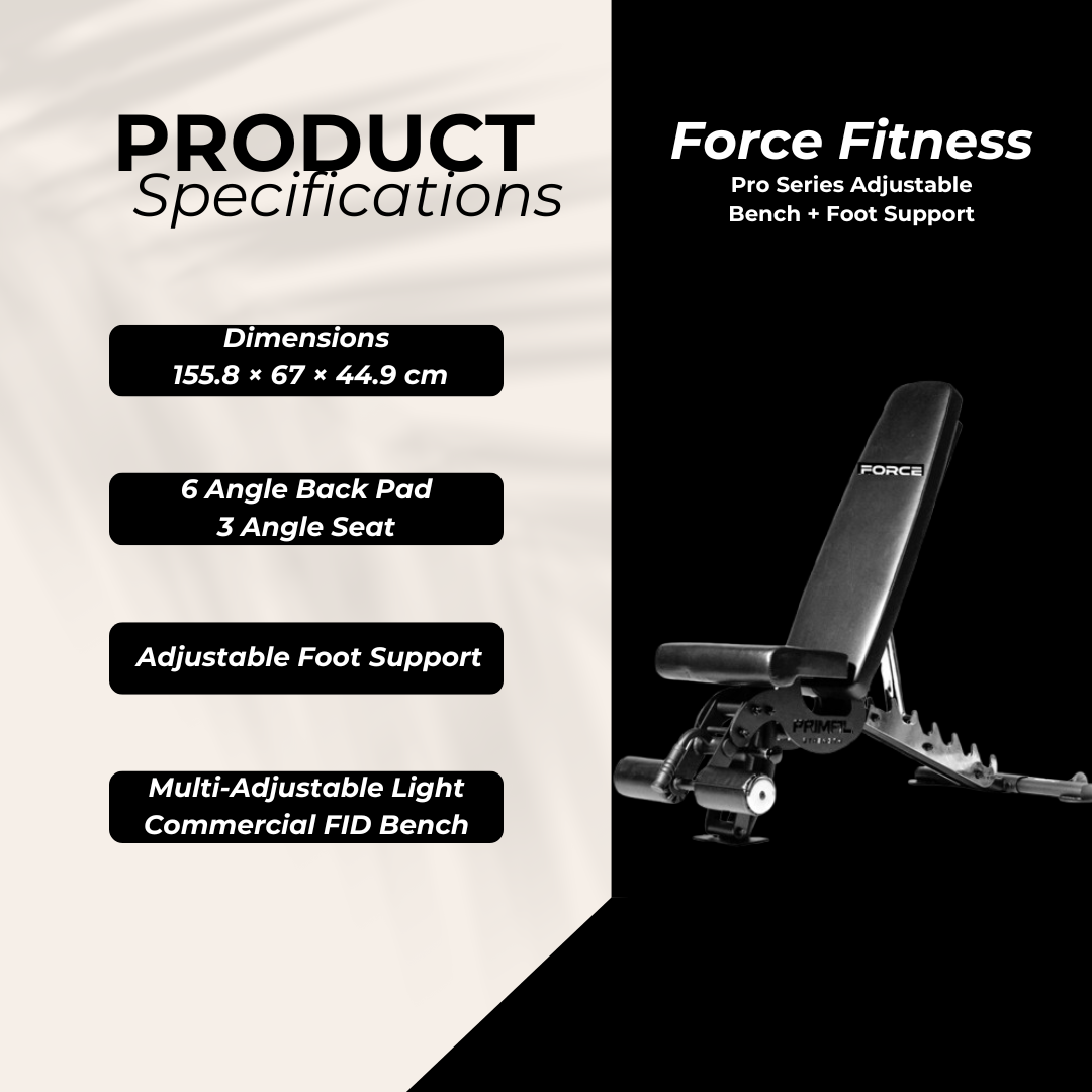Pro Series Adjustable Bench + Foot Support