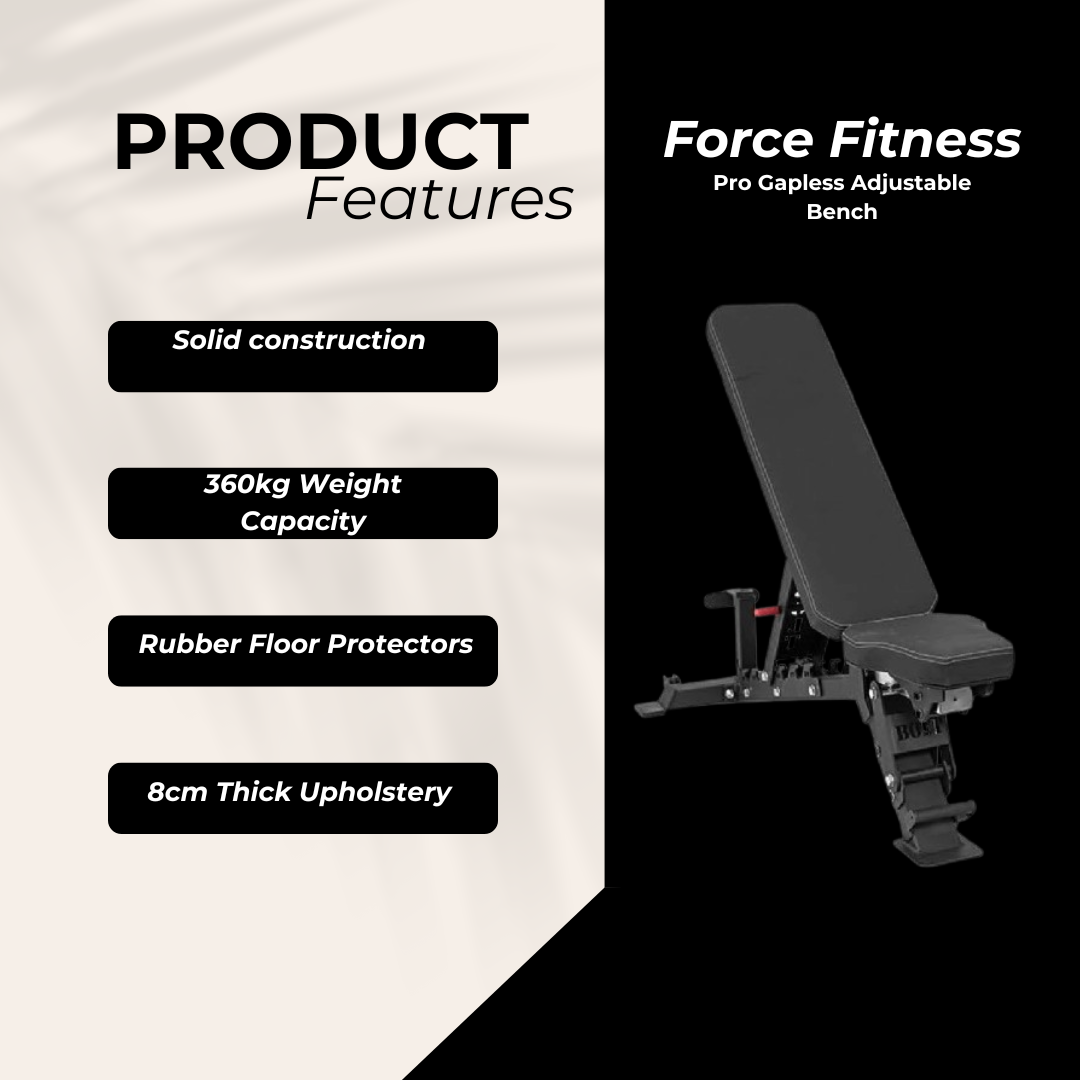 Force Fitness Pro Gapless Adjustable Bench