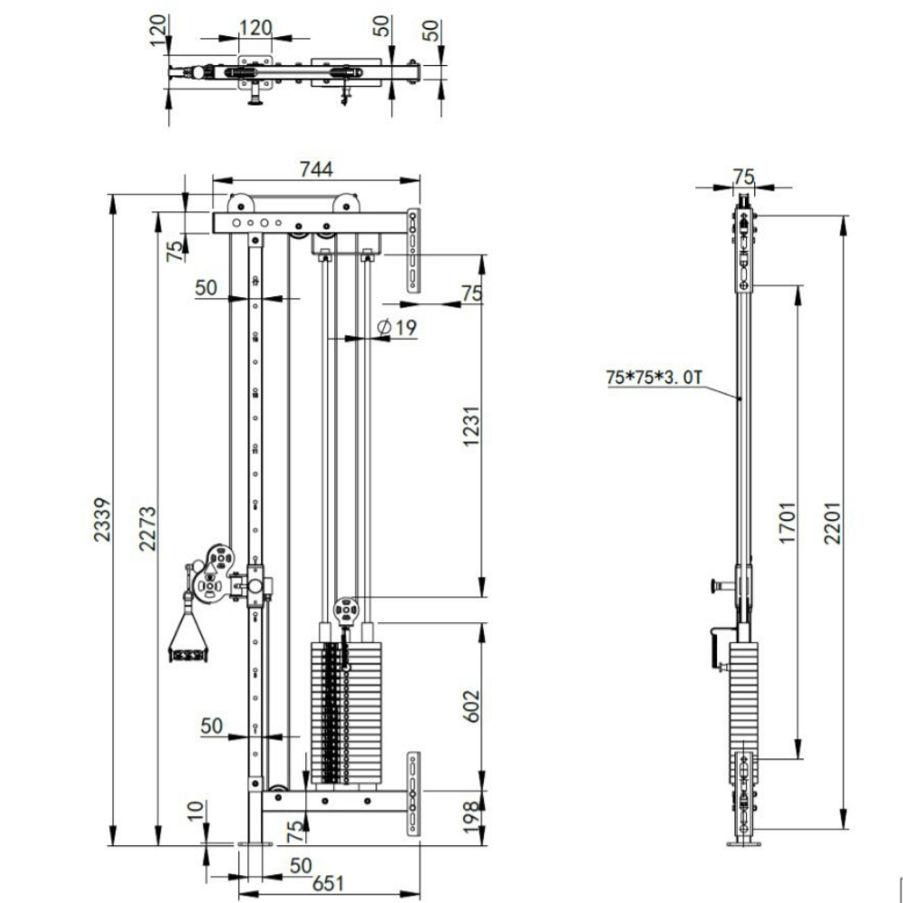 Wall Mounted Single Pulley Station