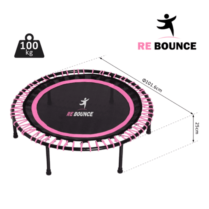 Round Fitness Rebounder & Trampoline - Azalea Pink