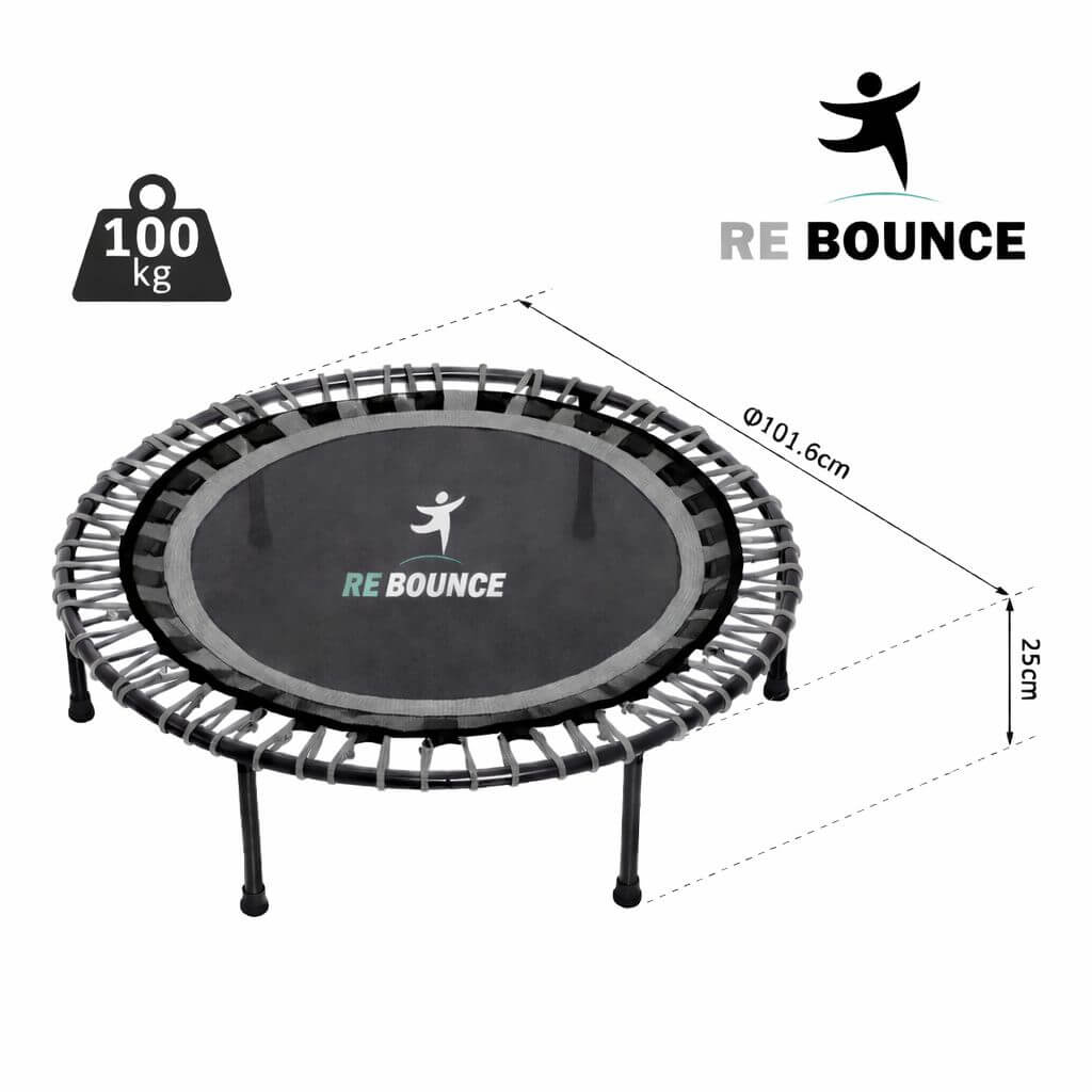 Round Fitness Rebounder & Trampoline – Sterling Grey