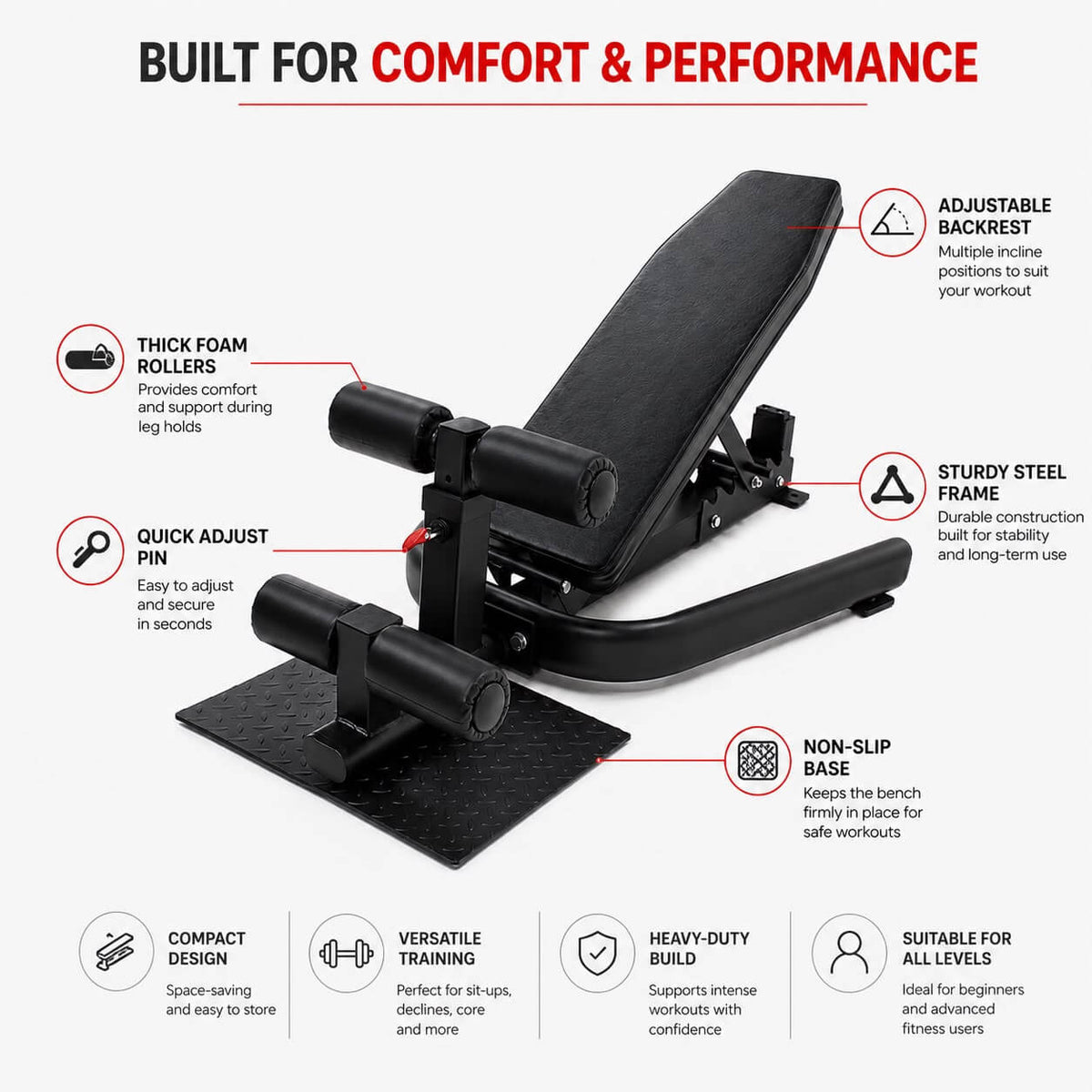 Sissy Squat Abdominal Trainer Bench