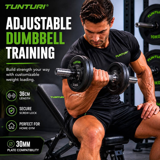 Dumbbell Bar 36cm, Screw