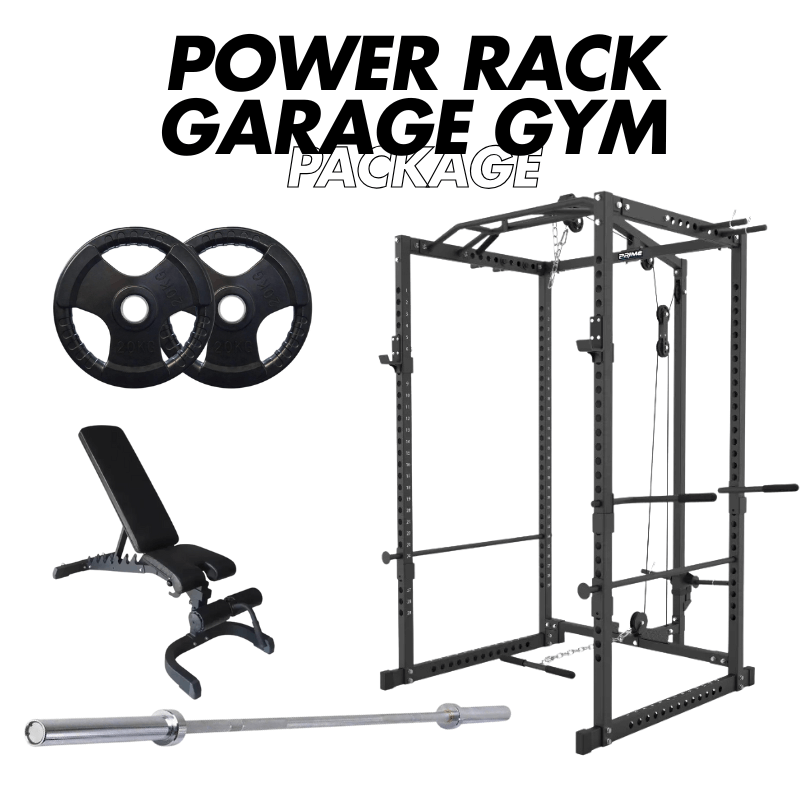 Power Rack & Lat Pull Down Combo Complete Garage Gym