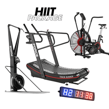 Curve Treadmill + Ski Trainer + Air Bike Elite HIIT Cardio Package