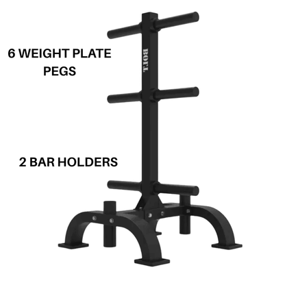 Olympic Weight Plate & Barbell Storage Rack