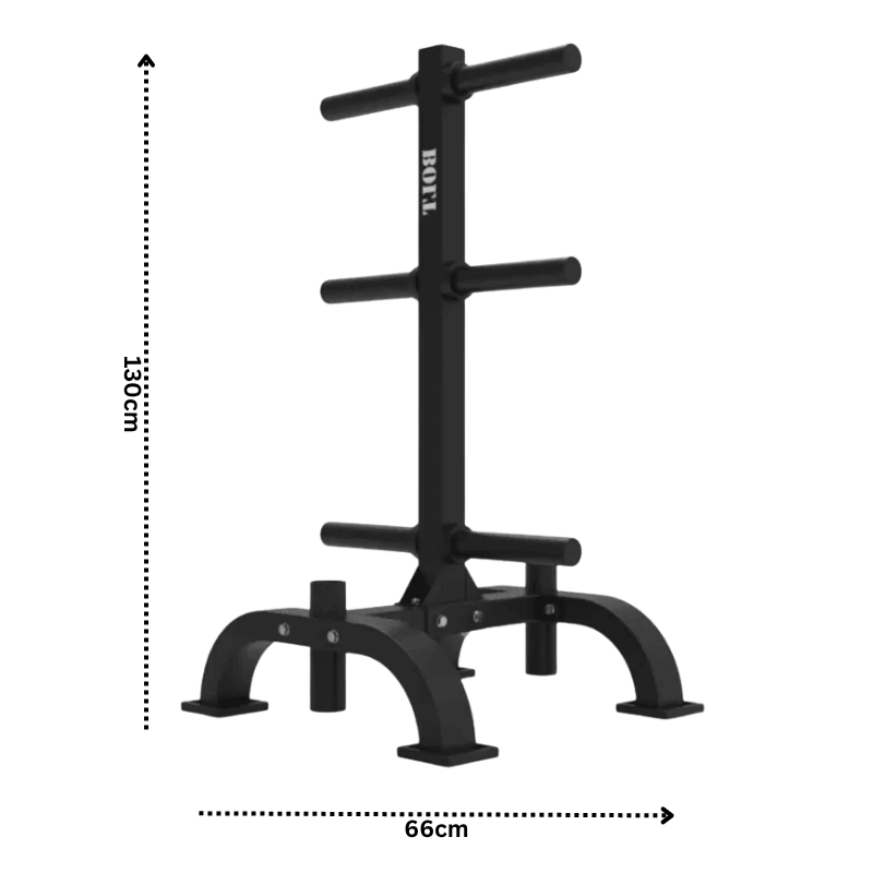 Olympic Weight Plate & Barbell Storage Rack