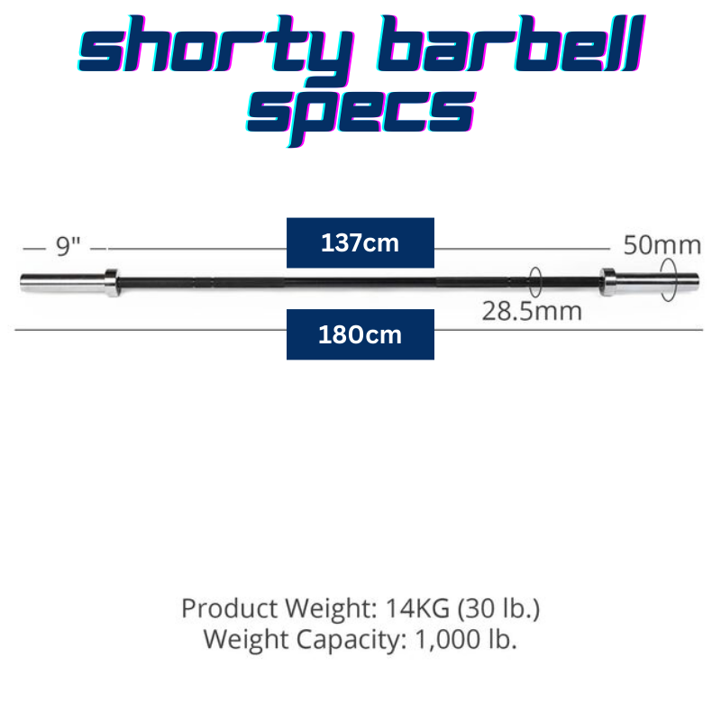 Shorty Olympic Barbell - Black