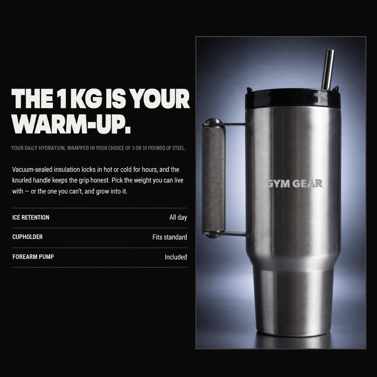 Stainless Steel 1kg HEAVY* Stan Tumbler