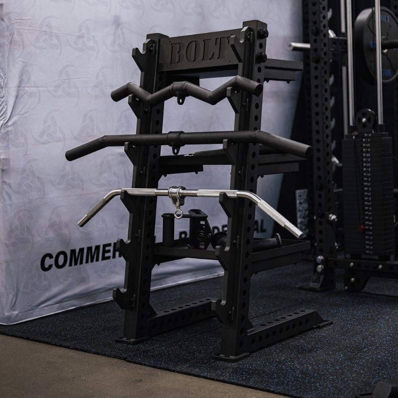 Barbell & Cable Attachment Accessory Rack