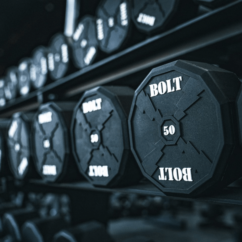 Pro Urethane Full Dumbbell Set + Rack