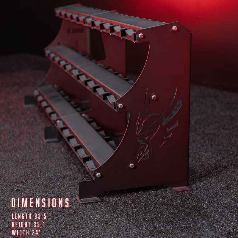 Pro Urethane Full Dumbbell Set + Rack