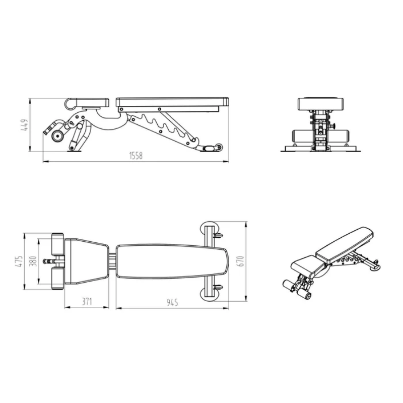 Pro Series Adjustable Bench + Foot Support
