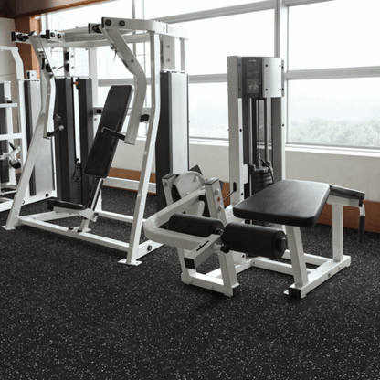 Rubber Interlocking Gym Tile – Black with Grey
