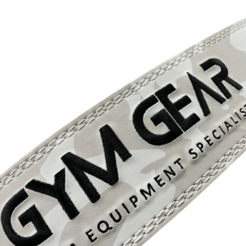 Premium Arctic White Camo Lever Weight Lifting Belt