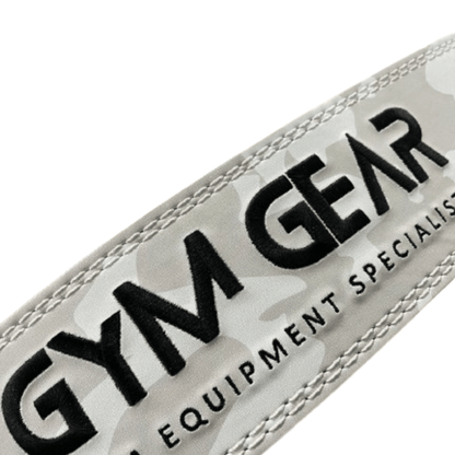 Premium Arctic White Camo Lever Weight Lifting Belt