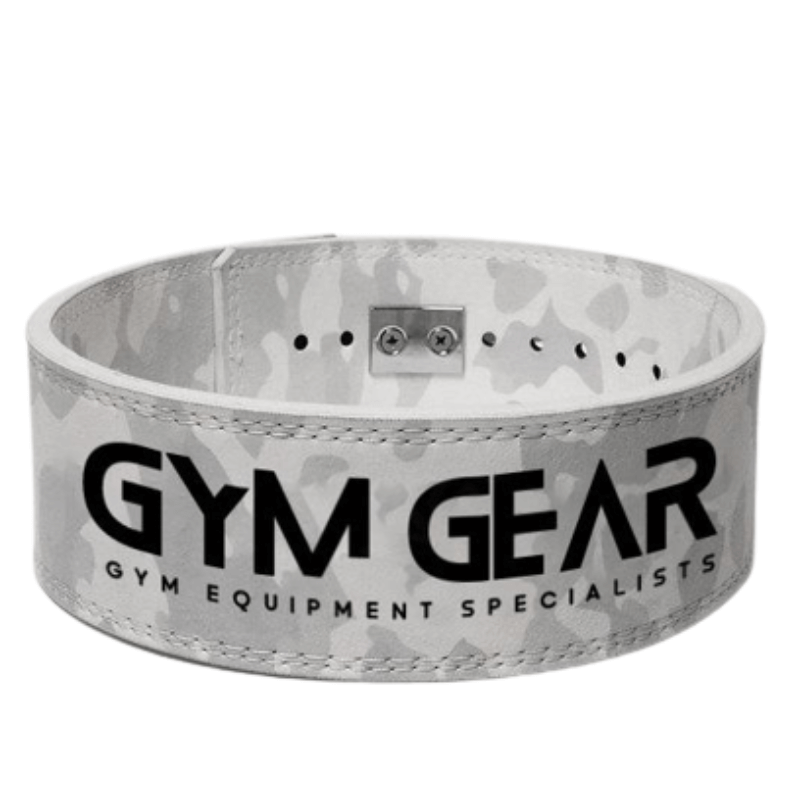 Premium Arctic White Camo Lever Weight Lifting Belt