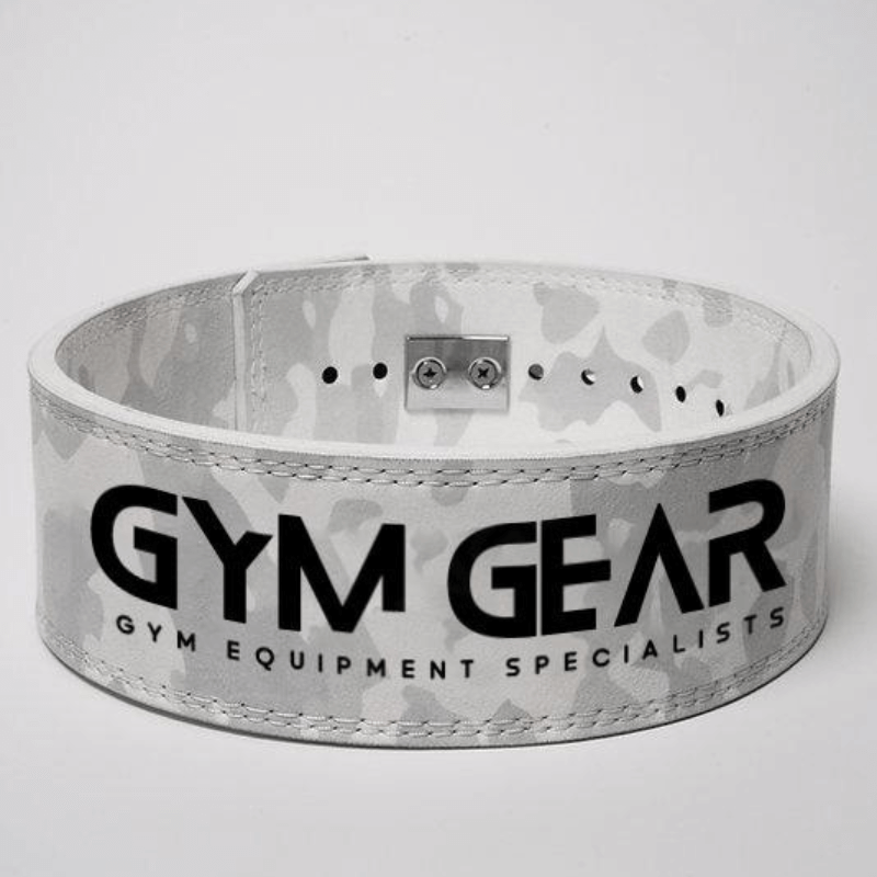 Premium Arctic White Camo Lever Weight Lifting Belt