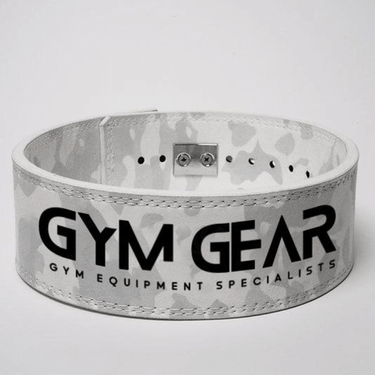 Premium Arctic White Camo Lever Weight Lifting Belt