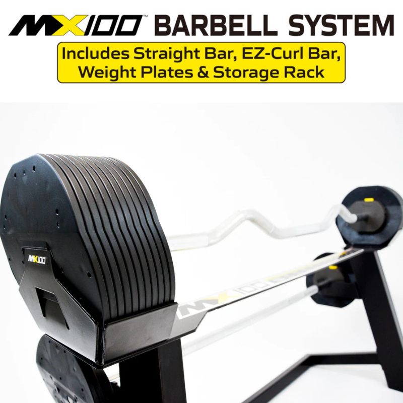 Adjustable Straight & EZ Barbell Set MX100