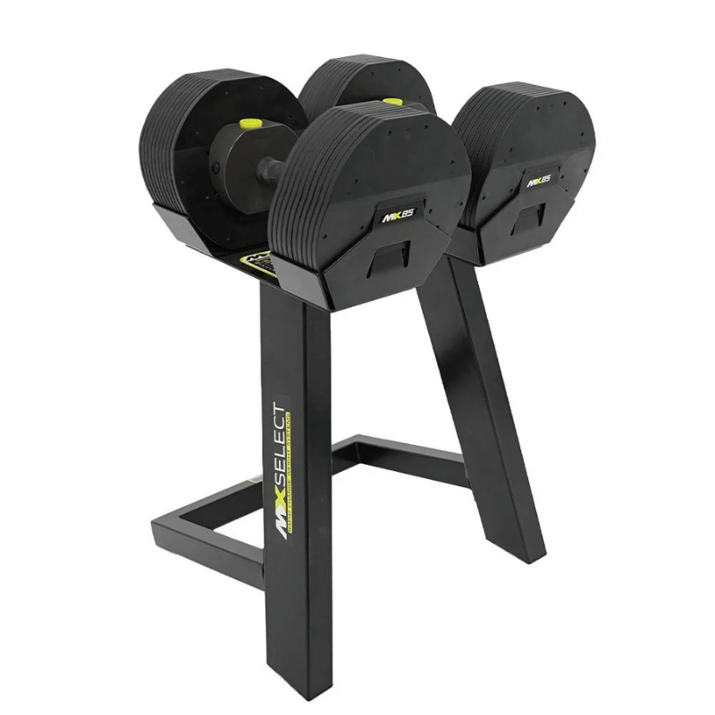 MX55 Adjustable Dumbbell Set 4.5kg – 25kg + Rack