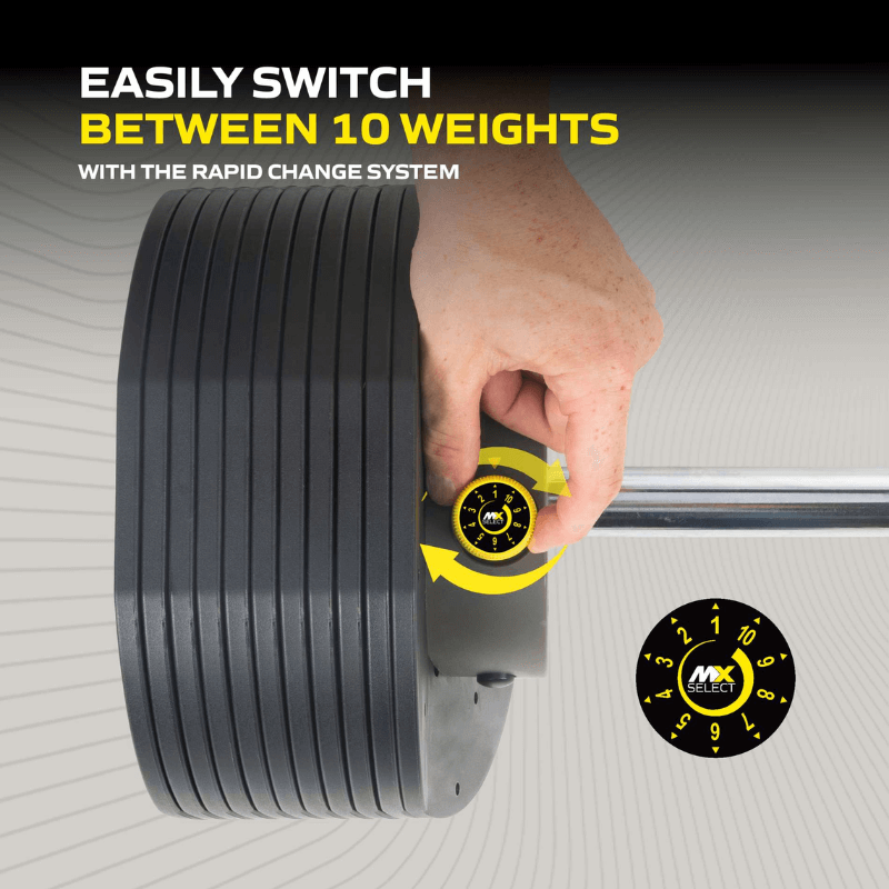 Adjustable Straight & EZ Barbell Set MX100