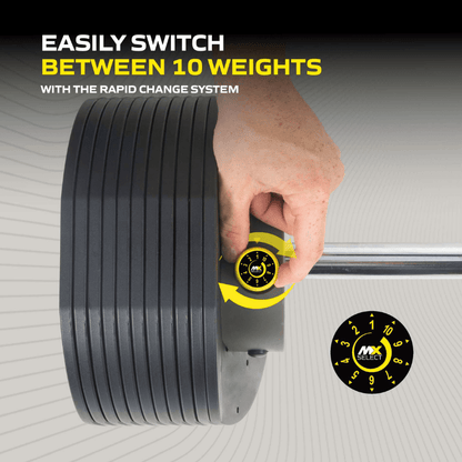 Adjustable Straight & EZ Barbell Set MX100