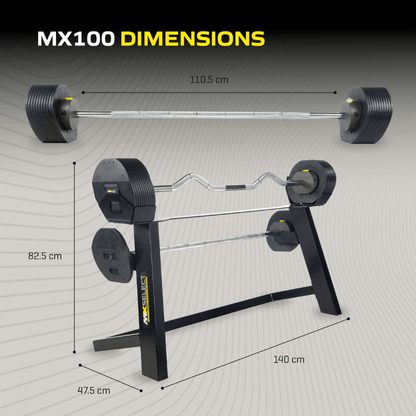 Adjustable Straight & EZ Barbell Set MX100