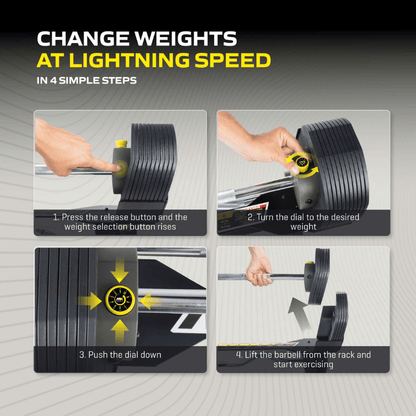 Adjustable Straight & EZ Barbell Set MX100