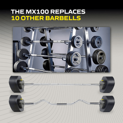 Adjustable Straight & EZ Barbell Set MX100