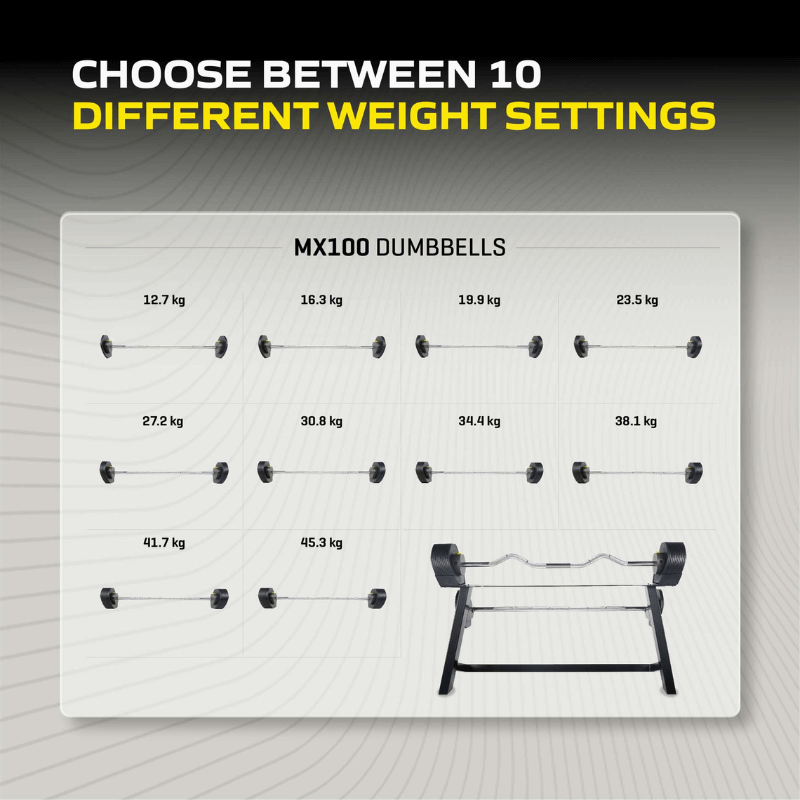 Adjustable Straight & EZ Barbell Set MX100