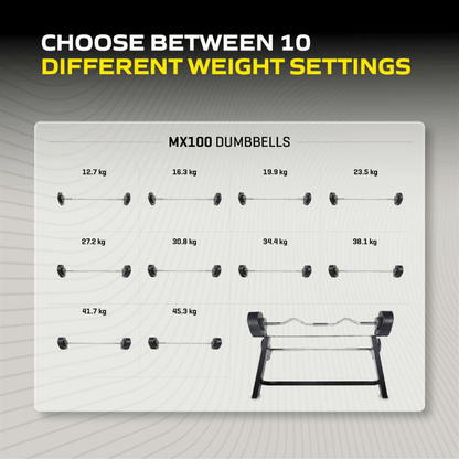 Adjustable Straight & EZ Barbell Set MX100