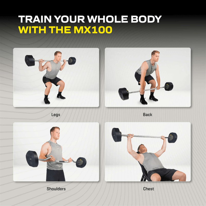 Adjustable Straight & EZ Barbell Set MX100