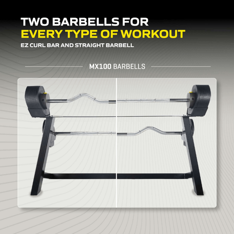 Adjustable Straight & EZ Barbell Set MX100