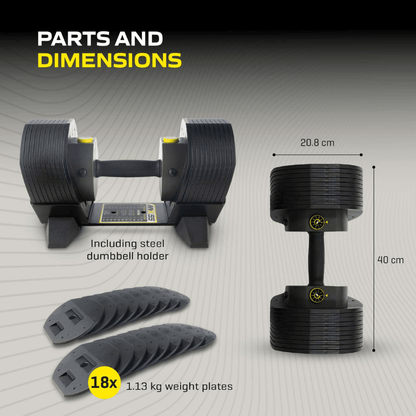MX55 Adjustable Dumbbell Set 4.5kg - 25kg