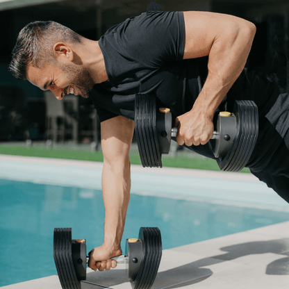 MX55 Adjustable Dumbbell Set 4.5kg – 25kg + Rack