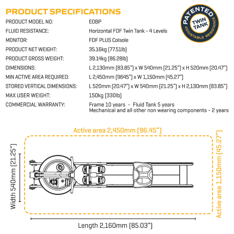 Neon Plus Fluid Rower