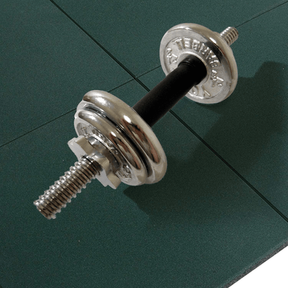 Green Outdoor Rubber Playground Mat - (Pack of 4 Tiles)