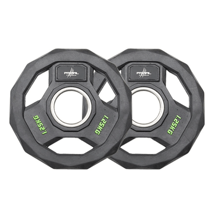 Premium Olympic Rubber Weight Plates - Stainless Steel Ring (Single)