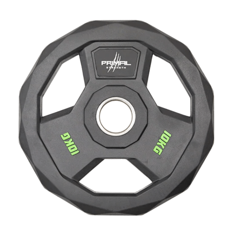 Premium Olympic Rubber Weight Plates - Stainless Steel Ring (Single)