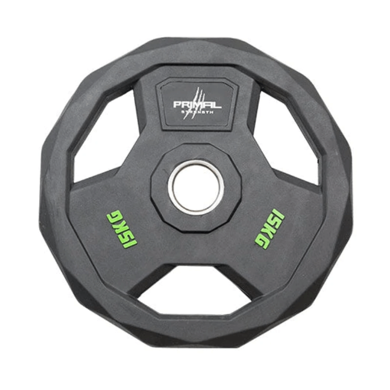 Premium Olympic Rubber Weight Plates - Stainless Steel Ring (Single)