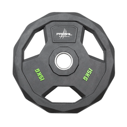 Premium Olympic Rubber Weight Plates - Stainless Steel Ring (Single)