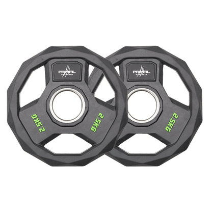 Premium Olympic Rubber Weight Plates - Stainless Steel Ring (Single)