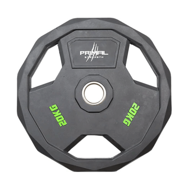 Premium Olympic Rubber Weight Plates - Stainless Steel Ring (Single)