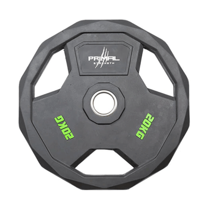 Premium Olympic Rubber Weight Plates - Stainless Steel Ring (Single)