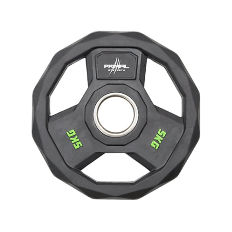 Premium Olympic Rubber Weight Plates - Stainless Steel Ring (Single)