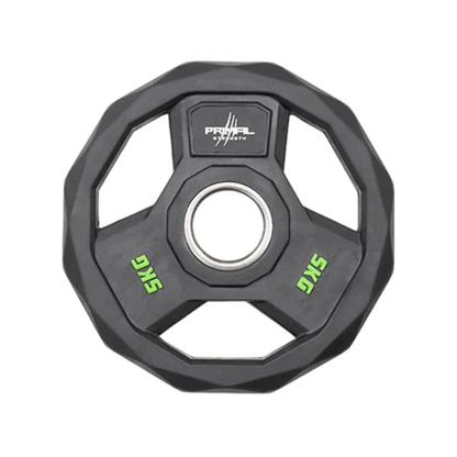 Premium Olympic Rubber Weight Plates - Stainless Steel Ring (Single)