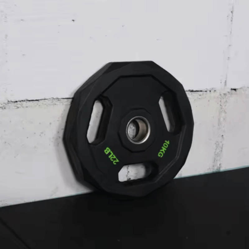 Premium Olympic Rubber Weight Plates - Stainless Steel Ring (Single)