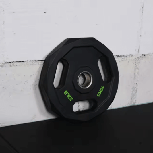 Premium Olympic Rubber Weight Plates - Stainless Steel Ring (Single)